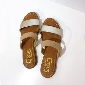 Sam Edelman Silver & Suede Sandals 8